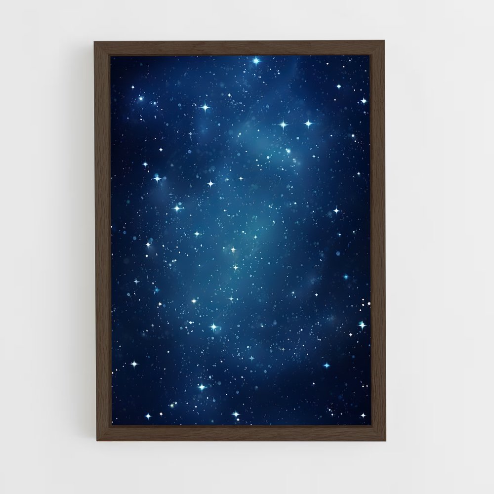 Poster Énorme Bleu Brillant – affiche Étoiles (vue 5)